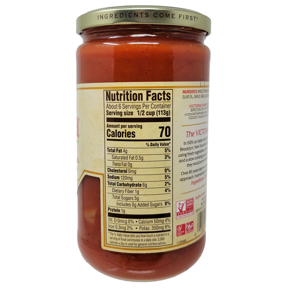 Victoria Low Sodium Marinara - 24oz.