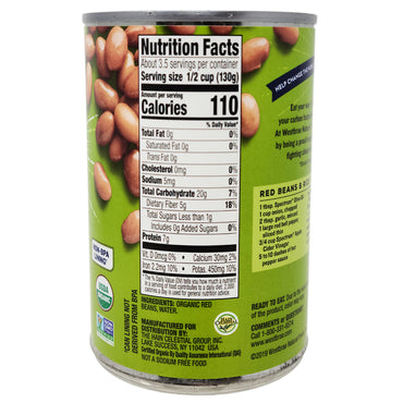 Westbrae Organic No Salt Added Red Beans - 15oz.