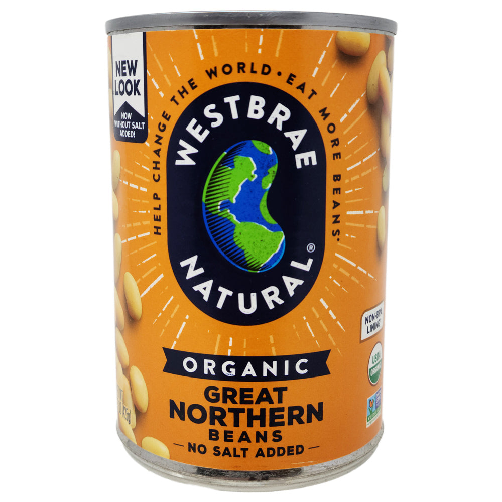 Westbrae Organic No Salt Added Great Northern Beans - 15oz.