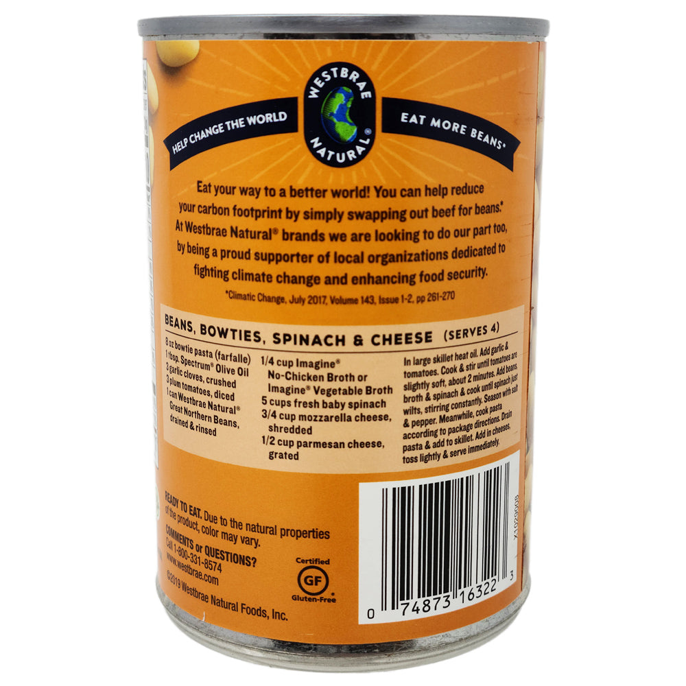 Westbrae Organic No Salt Added Great Northern Beans - 15oz.