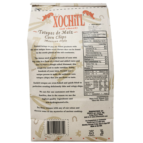 Xochitl StoneGround Corn Chips 12 oz Healthy Heart Market