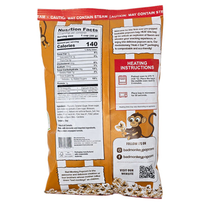 Bad Monkey Heat N' Eat Caramel Popcorn - 3.52 oz