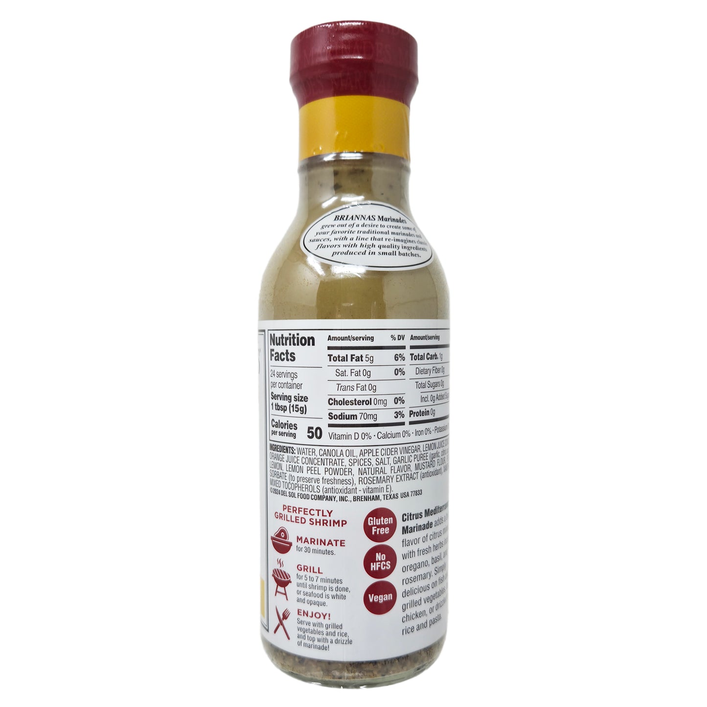 Briannas Citrus Mediterranean Marinade - 12oz