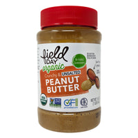 Field Day Organic Crunchy Unsalted Peanut Butter - 16 oz.