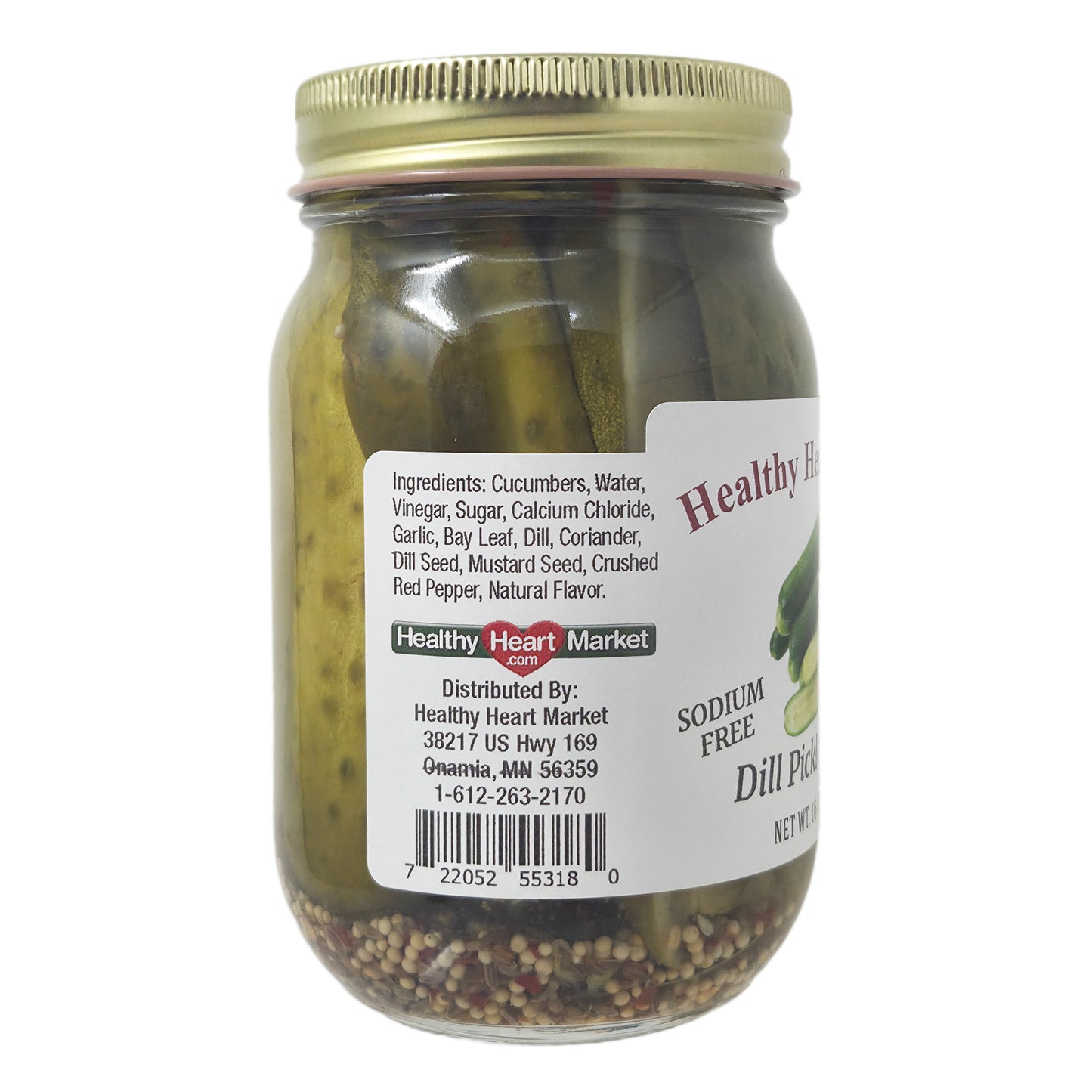 Healthy Heart Market Sodium Free Dill Pickle Spears - 16oz.