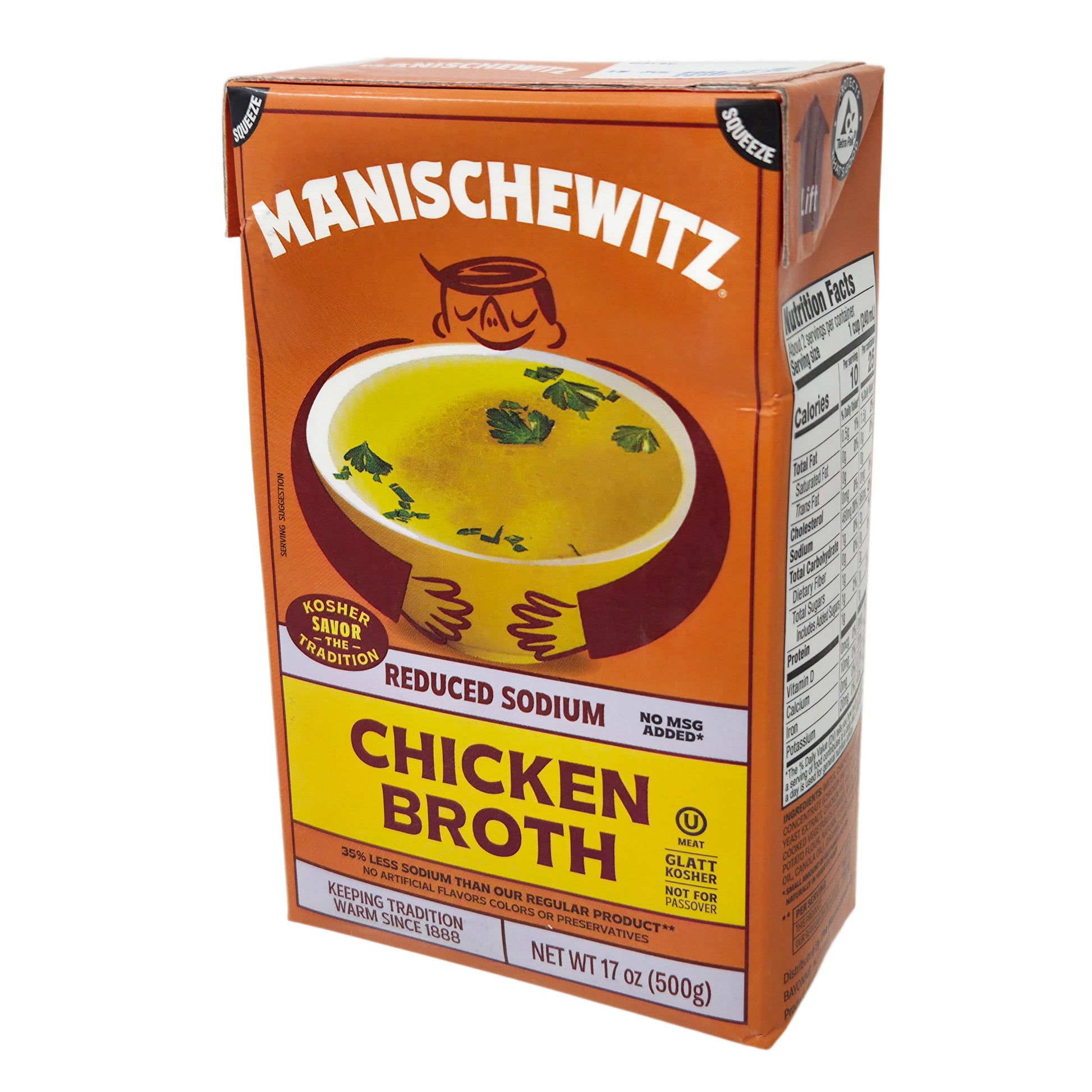 Manischewitz Reduced Sodium Chicken Broth - 17oz - Healthy Heart Market