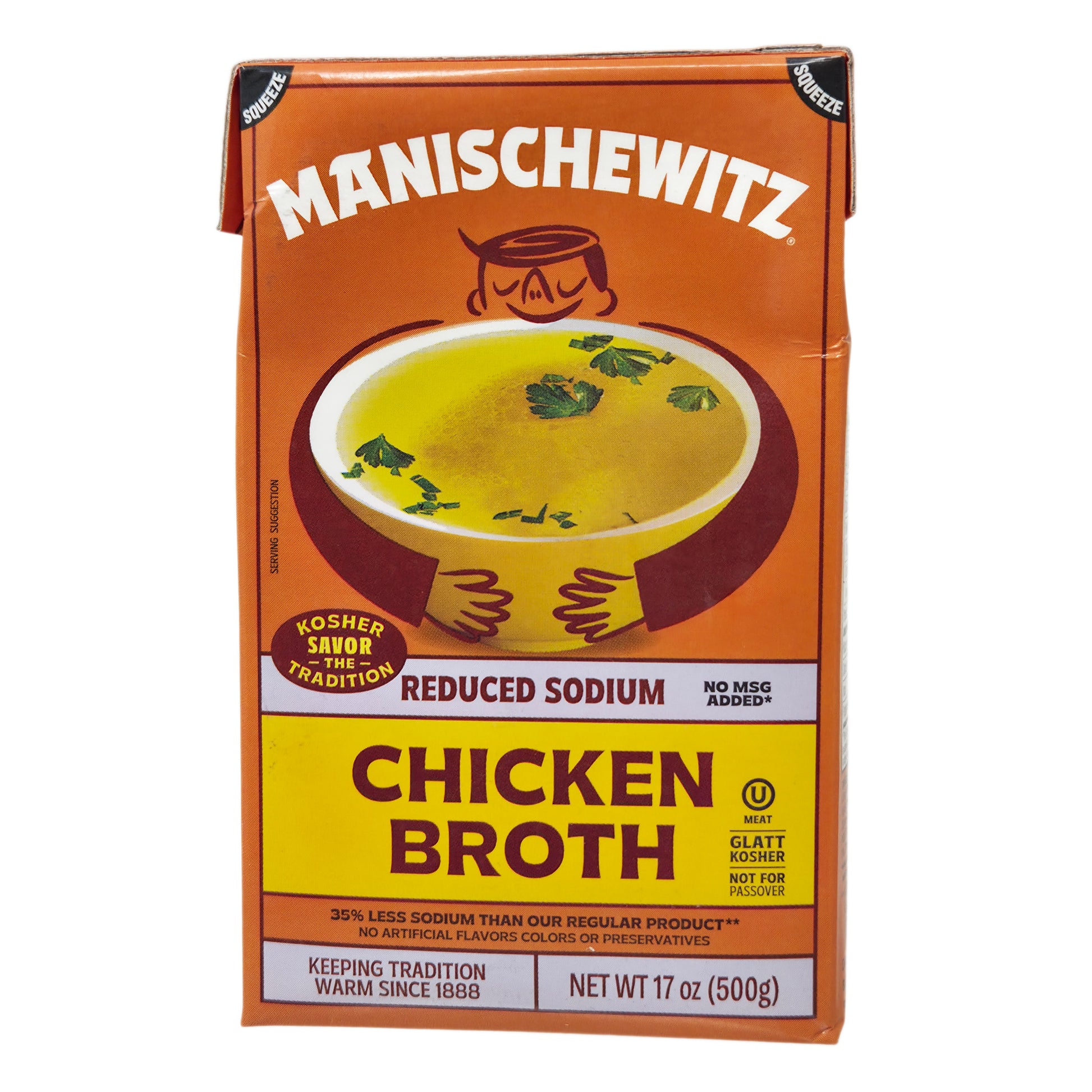 Manischewitz Reduced Sodium Chicken Broth - 17oz - Healthy Heart Market