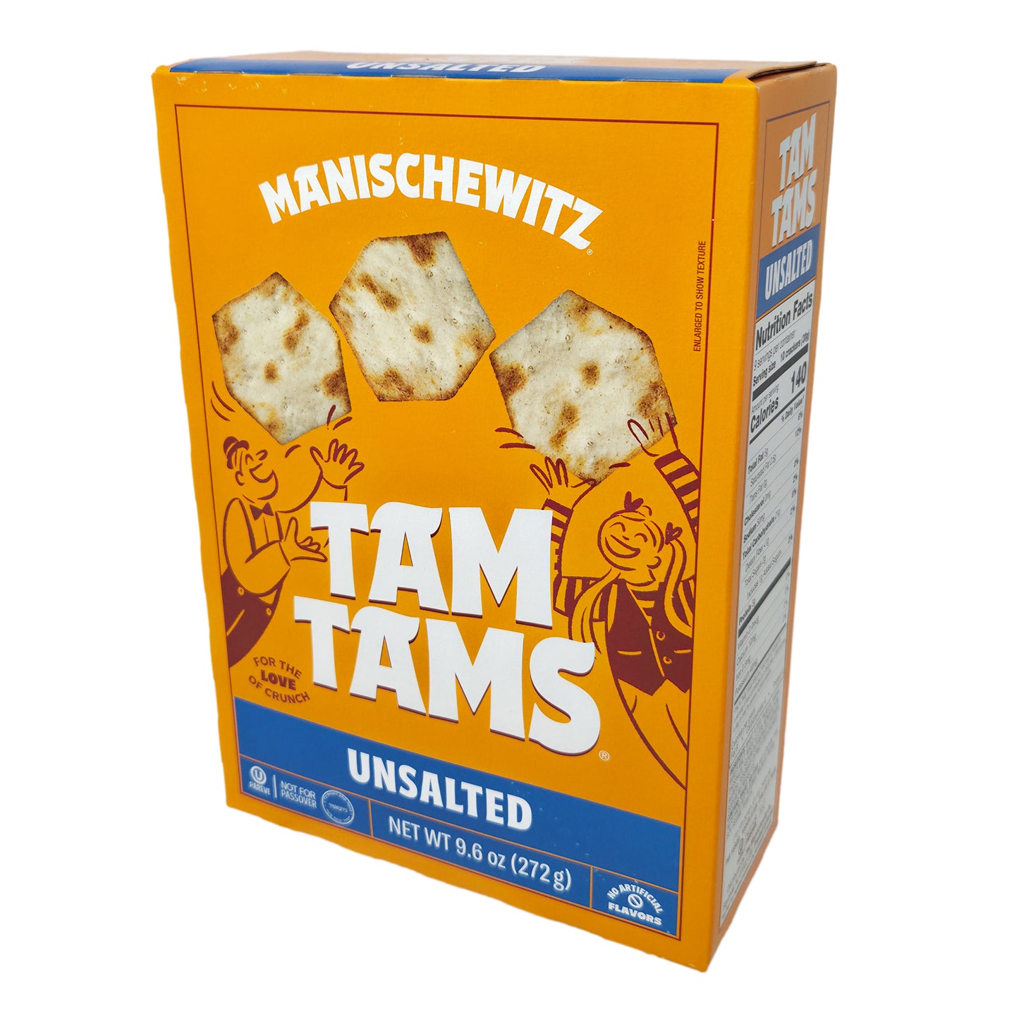 Manischewitz Tam Tams Unsalted - 9.6oz