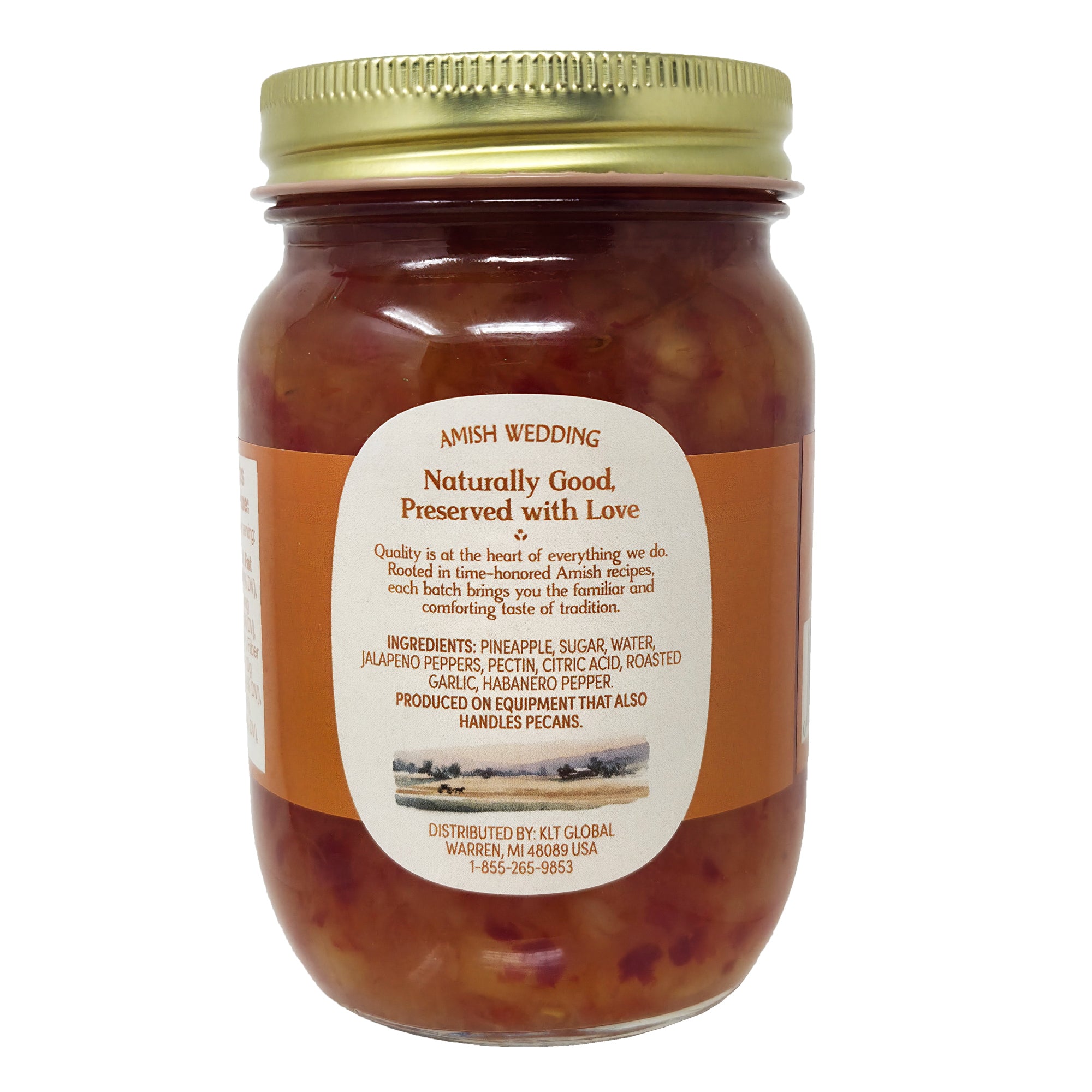 Amish Wedding Roasted Pineapple Habanero Sauce No Sodium - 16oz