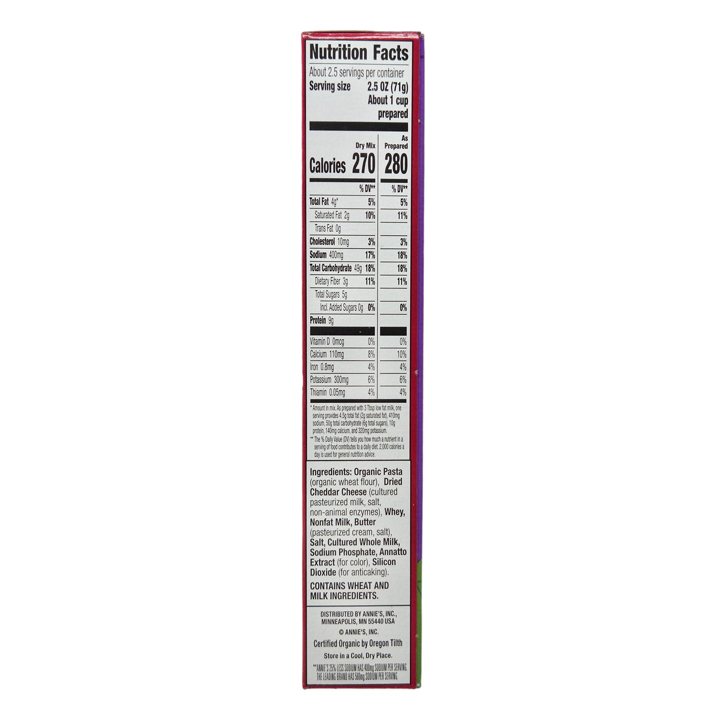 Annie's 25% Less Sodium Macaroni & Cheddar - 6oz. - Healthy Heart Market