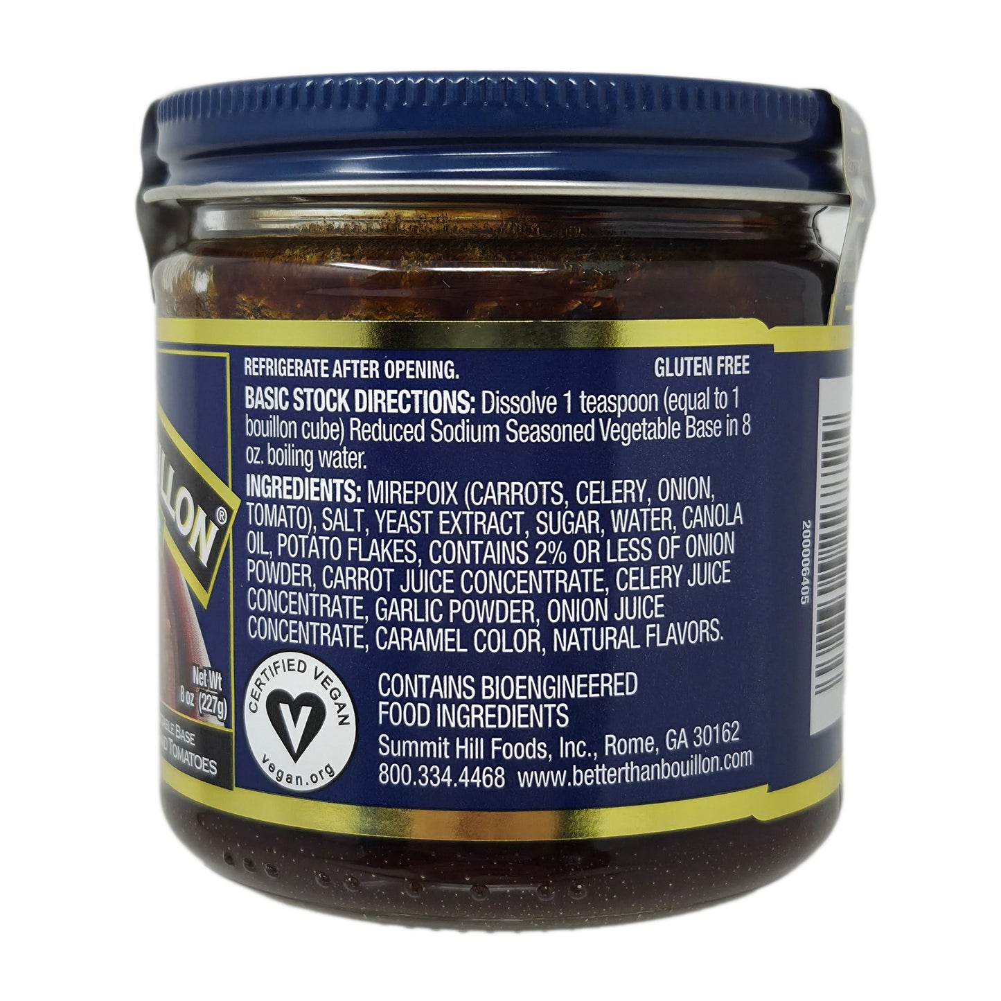 Better Than Bouillon Reduced Sodium Seasoned Vegetable Base - 8oz.