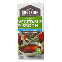 Bonafide Provisions Organic No Salt Added Vegetable Broth - 32oz