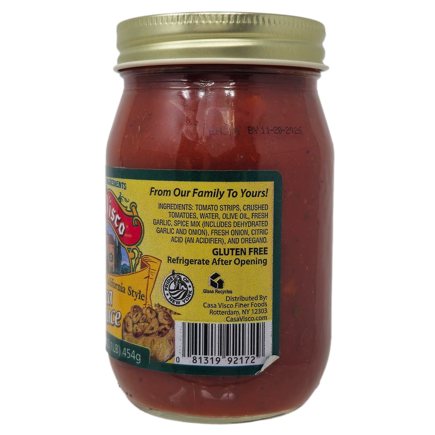 Casa Visco Garlic Lover's Pizza Sauce - 16oz.