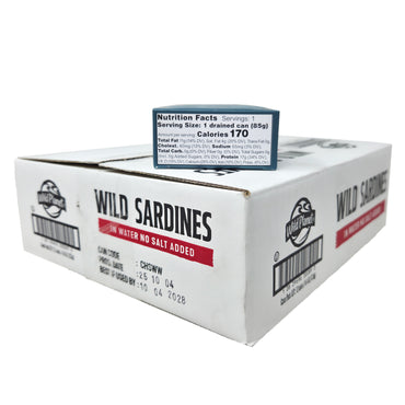 Case of 12 Wild Planet No Salt Added Sardines In Water 4.4oz