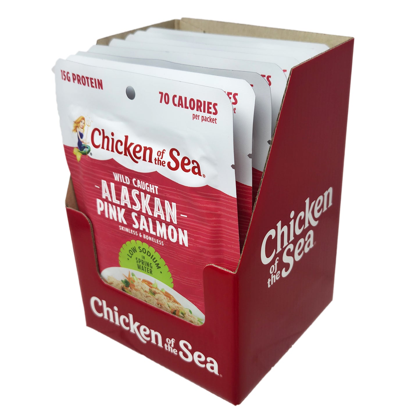 Case of 12 Chicken Of The Sea Low Sodium Wild Alaskan Pink Salmon Pouch