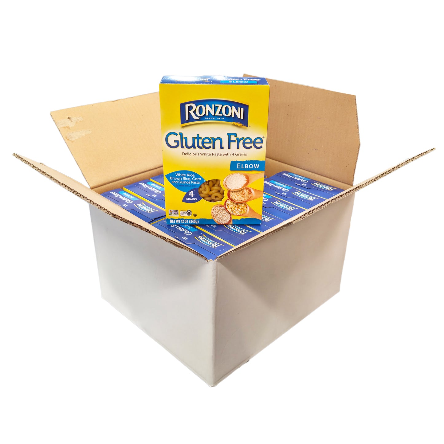 Case of 12 Ronzoni Gluten Free 4 Grain Elbow Pasta -12 oz