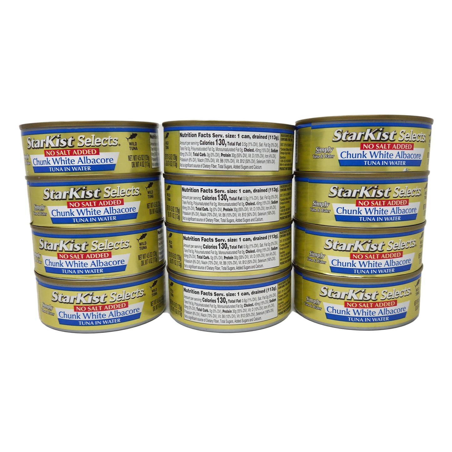 Case of 12 StarKist Selects No Salt Added Chunk White Albacore Tuna - 4.5oz
