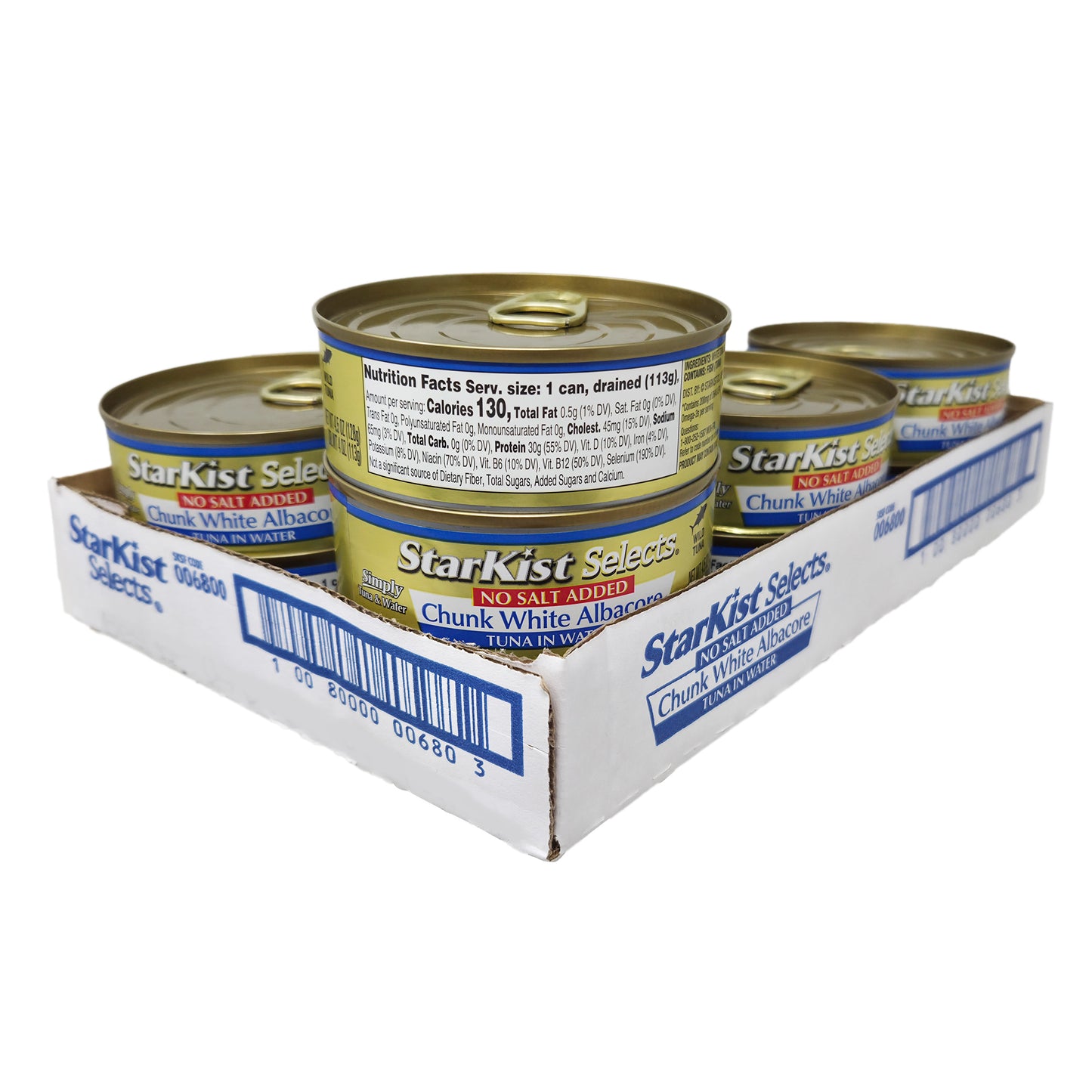 Case of 12 StarKist Selects No Salt Added Chunk White Albacore Tuna - 4.5oz