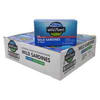 Case of 12 Wild Planet No Salt Added Sardines In Water 4.4oz
