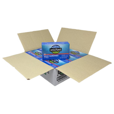 Case of 12 Wild Planet No Salt Added Sardines In Water 4.4oz