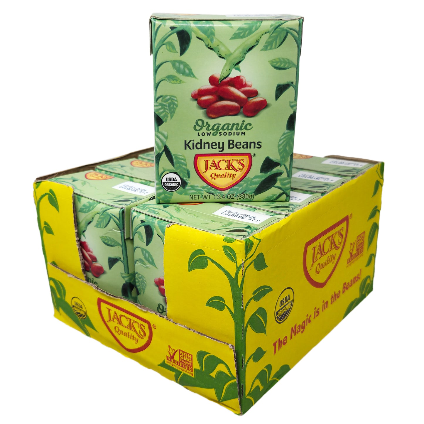 Case of 8 Jack's Quality Organic Low Sodium Kidney Beans - 13.4oz.