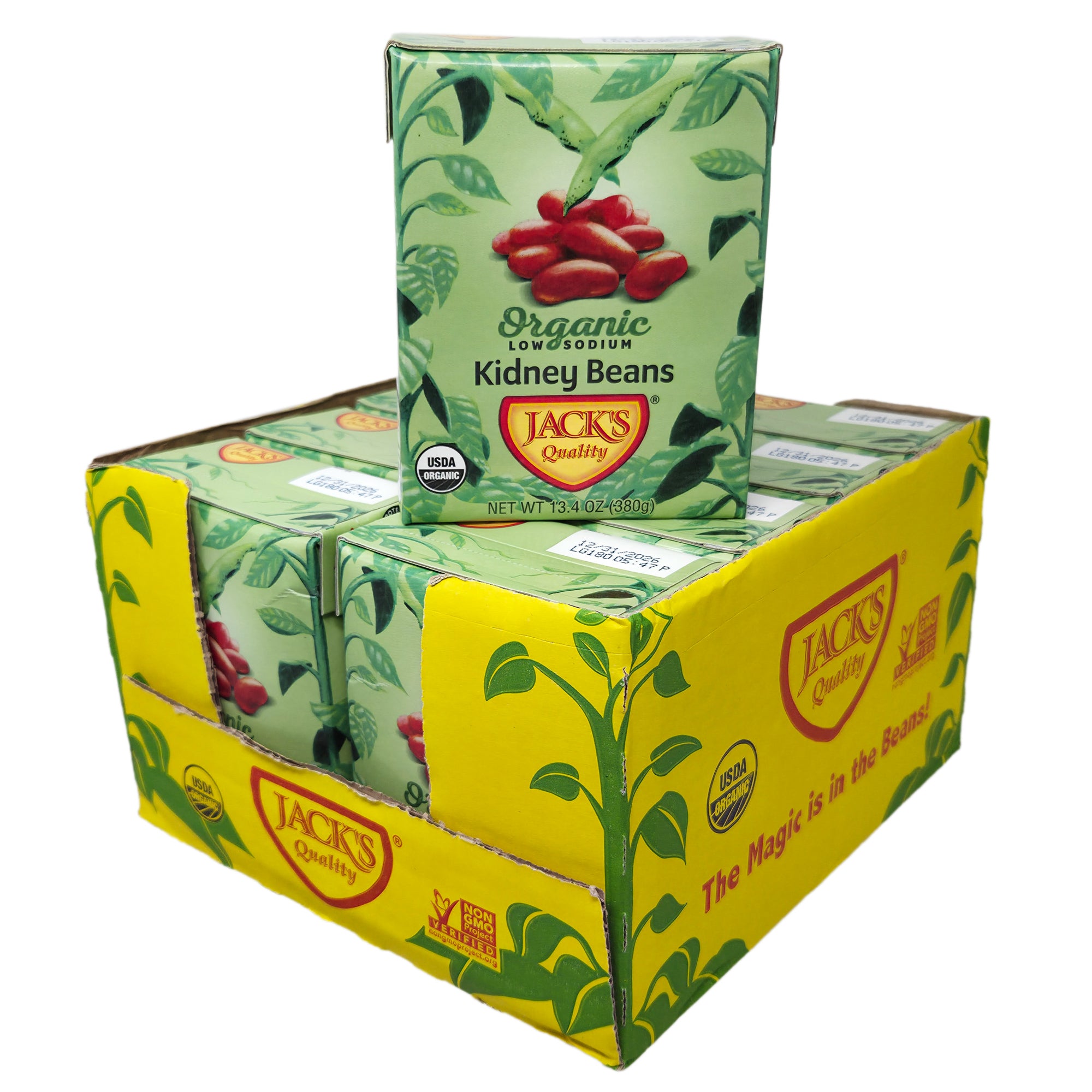 Case of 8 Jack's Quality Organic Low Sodium Kidney Beans - 13.4oz.
