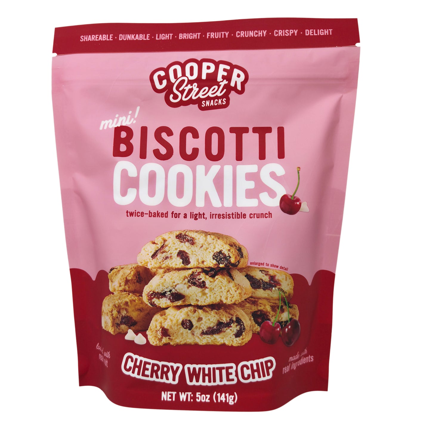 Cooper Street Snacks Twice Baked Cherry White Chip Cookies - 5oz.