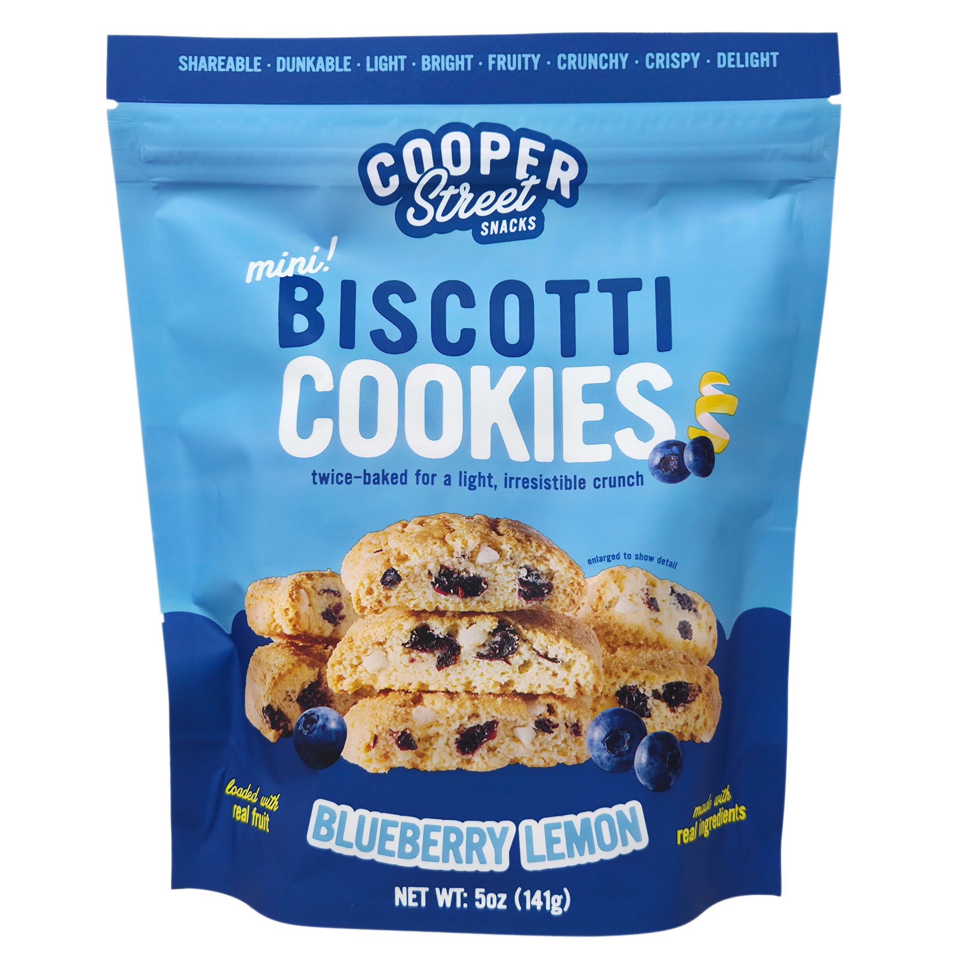 Cooper Street Snacks Twice Baked Blueberry Lemon Cookies - 5oz.