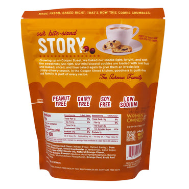 Cooper Street Snacks Twice Baked Orange Cranberry Cookies - 5oz.