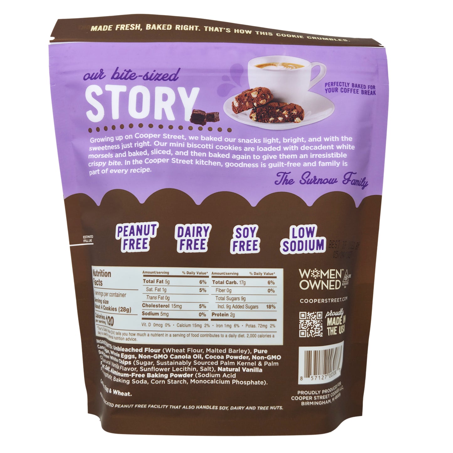 Cooper Street Snacks Twice Baked Brownie Chocolate Crunch Cookies - 5oz.