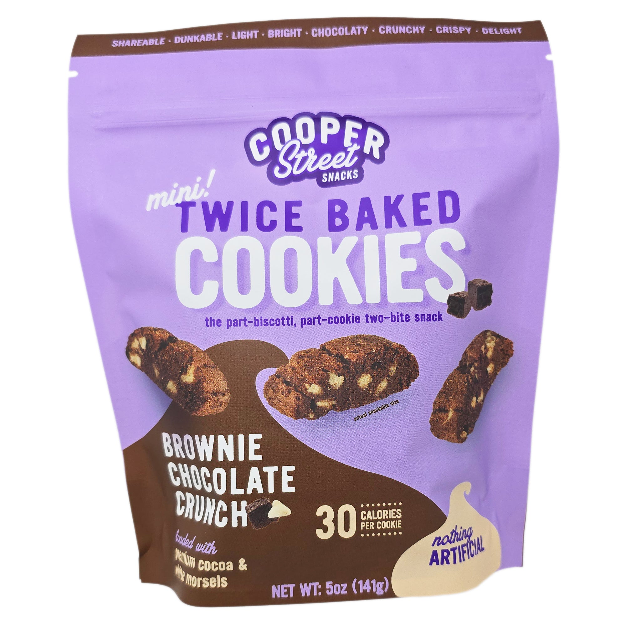 Cooper Street Snacks Twice Baked Brownie Chocolate Crunch Cookies - 5oz.