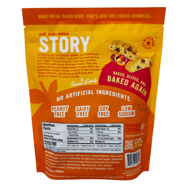 Cooper Street Snacks Twice Baked Orange Cranberry Cookies - 5oz.