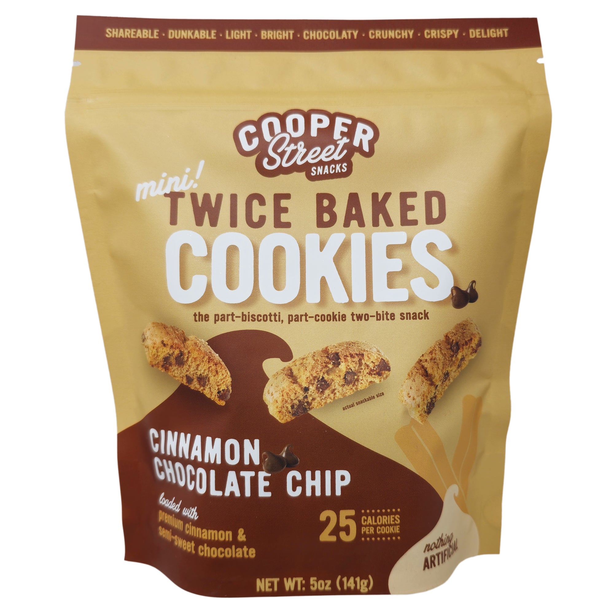 Cooper Street Snacks Twice Baked Cinnamon Chocolate Chip Cookies - 5oz.