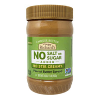 Crazy Richard's No Stir No Salt, No Sugar Added Creamy Peanut Butter Spread - 16oz