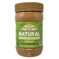 Crazy Richard's No Stir No Salt, No Sugar Added Creamy Peanut Butter Spread - 16oz