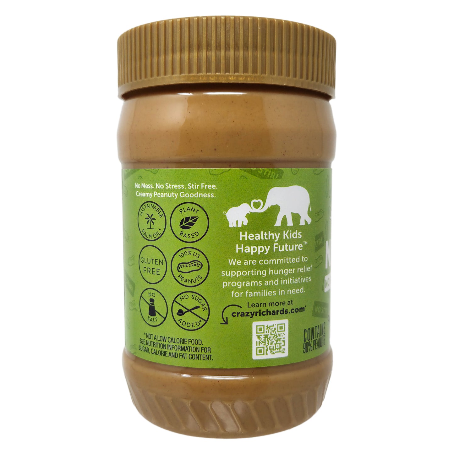 Crazy Richard's No Stir No Salt, No Sugar Added Creamy Peanut Butter Spread - 16oz