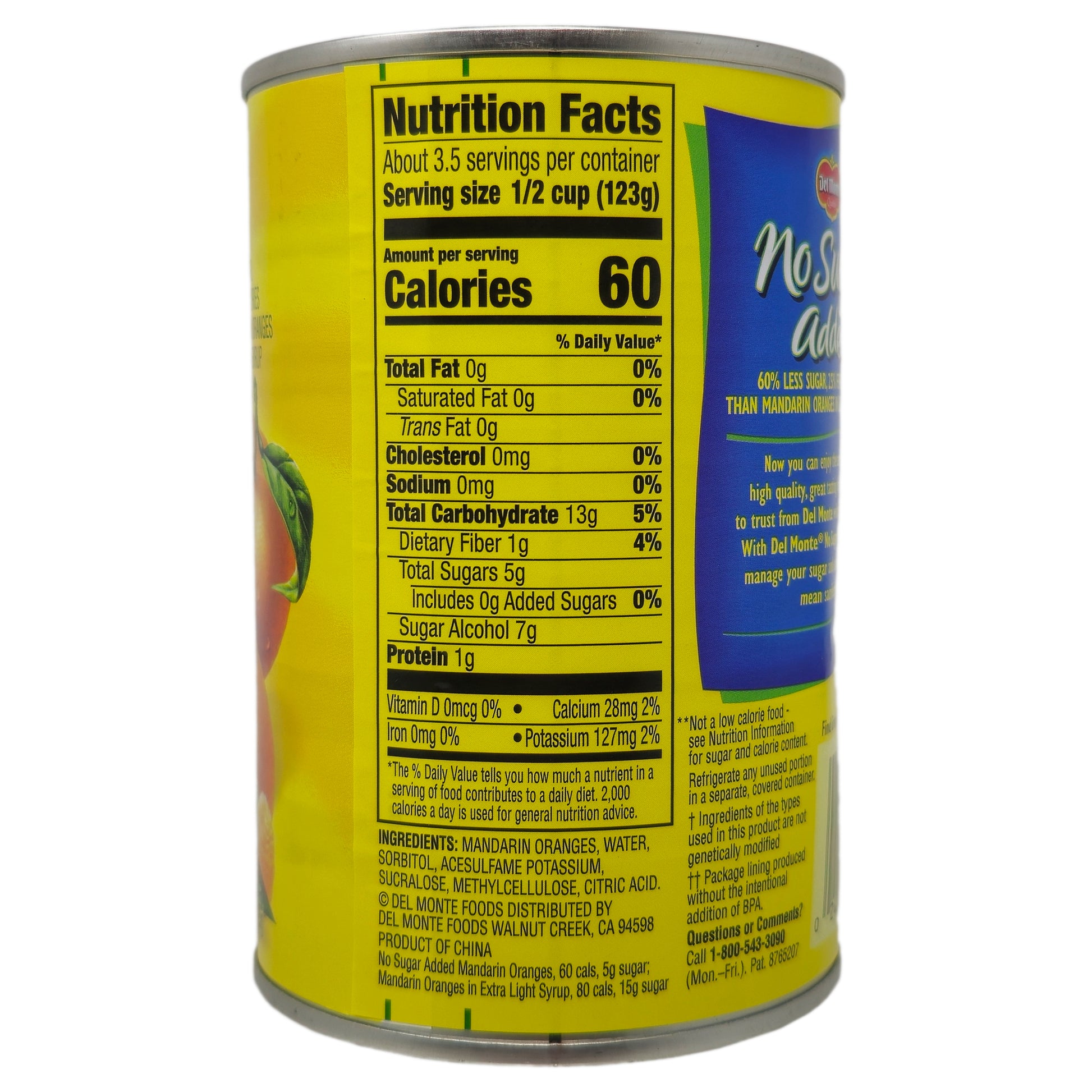 Nutrition Facts Can Orange Juice Raise Blood Sugar Del Monte No