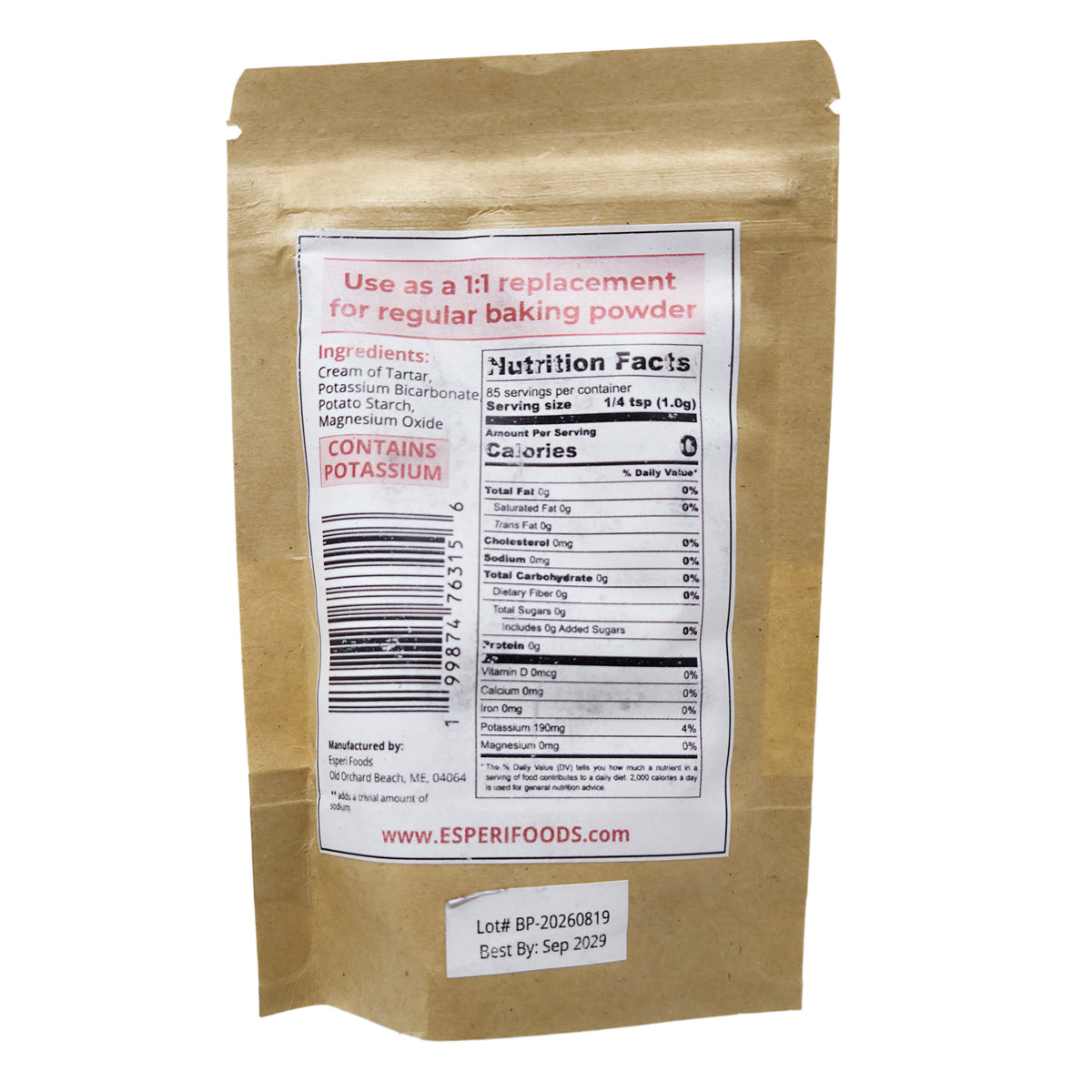 No Salt Needed Sodium Free Baking Powder - 3oz.