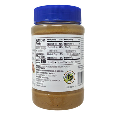 Field Day Organic Smooth Unsalted Peanut Butter- 16oz.