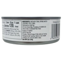 Field Day Organic No Salt Added Chunk Light Skipjack Tuna - 5oz.