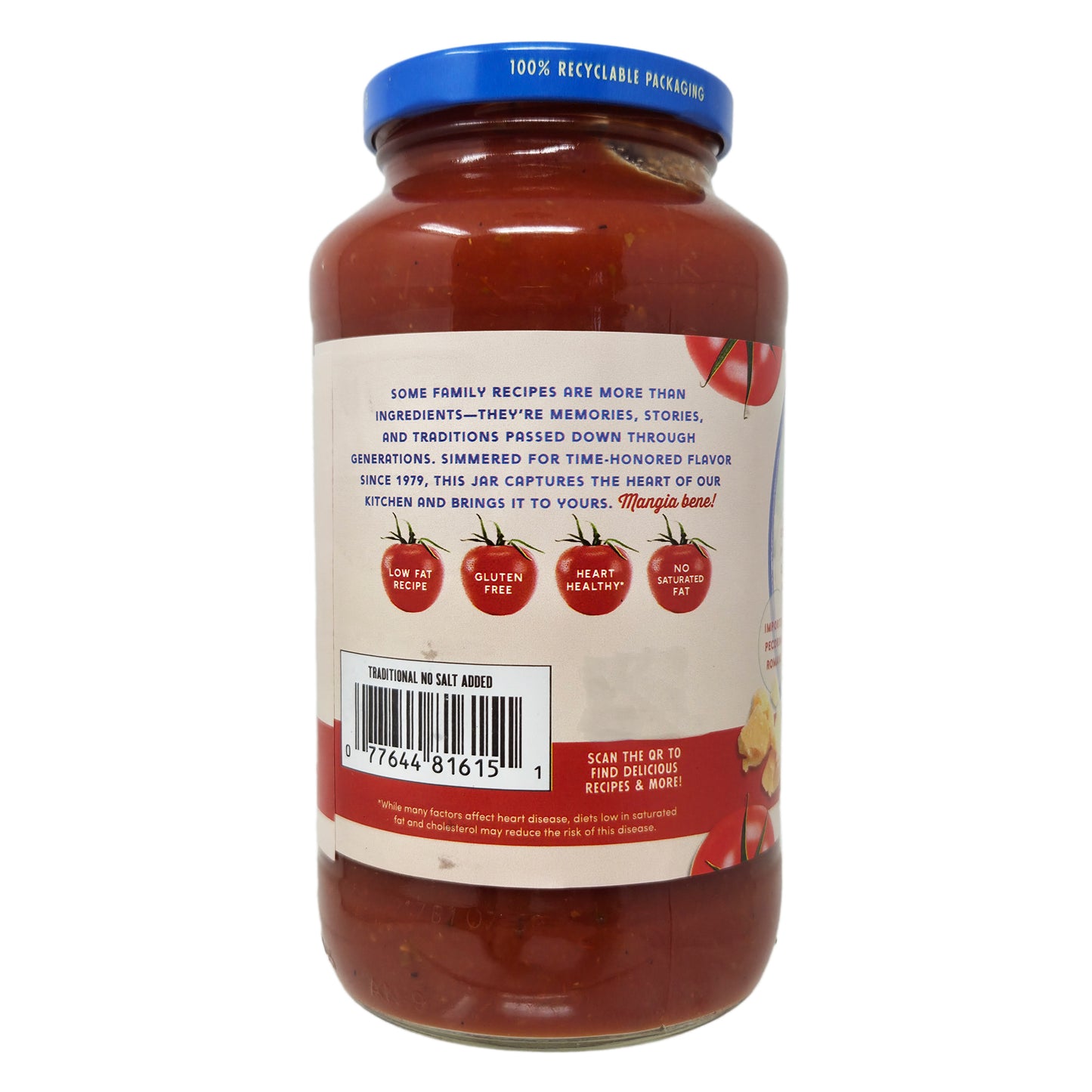 Francesco Rinaldi No Salt Added Pasta Sauce - 23.5 oz.