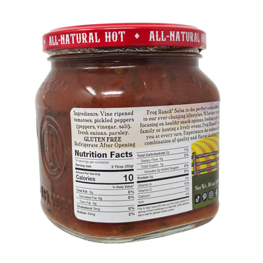 Frog Ranch Hot Salsa-16 oz. - Healthy Heart Market