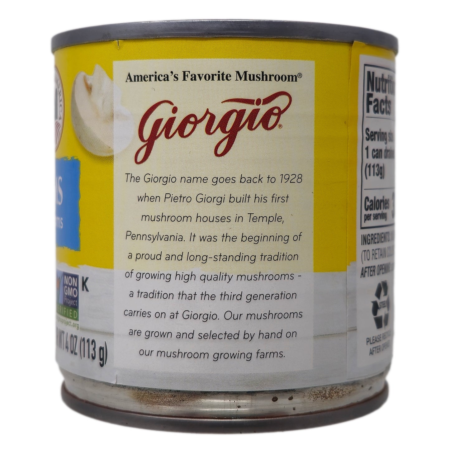 Giorgio Mushrooms Pieces & Stems No Salt Added-4 oz.