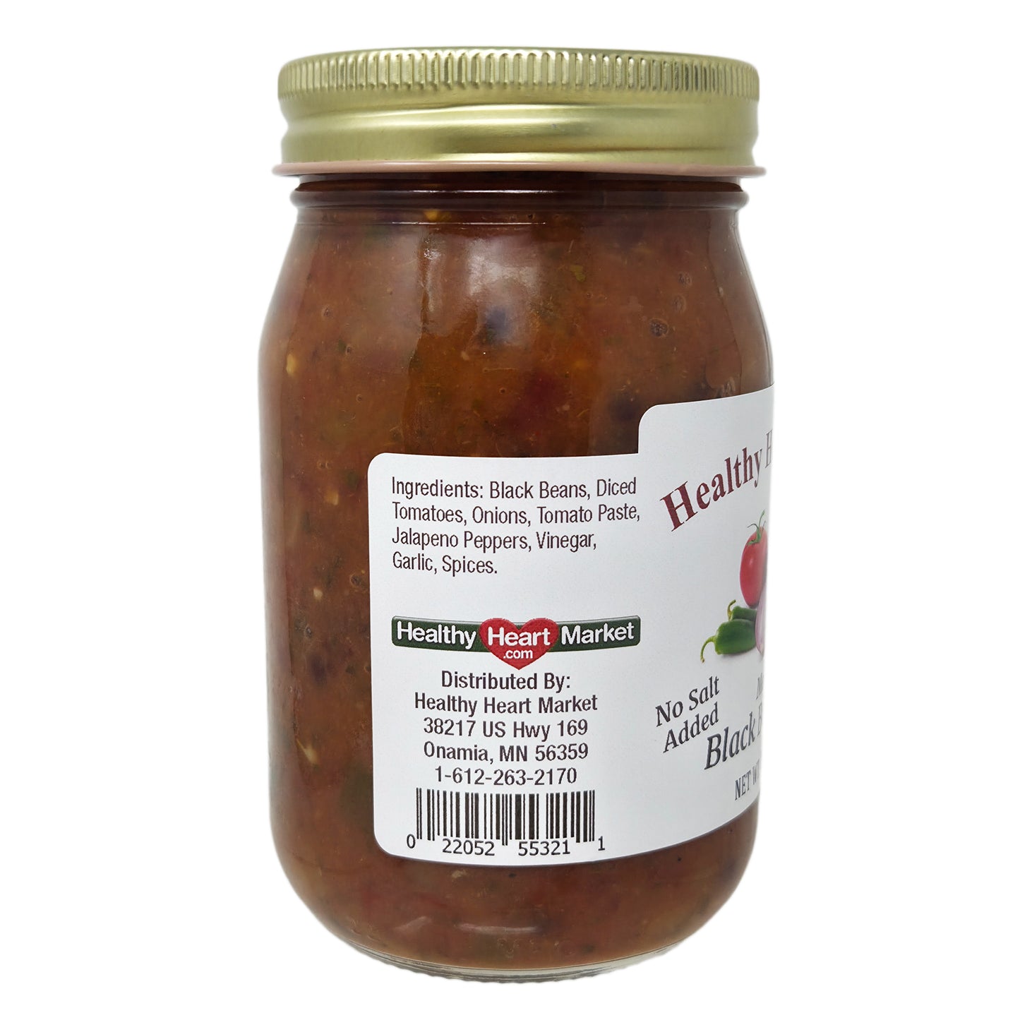 Healthy Heart Market No Salt Added Medium Black Bean Salsa - 16oz