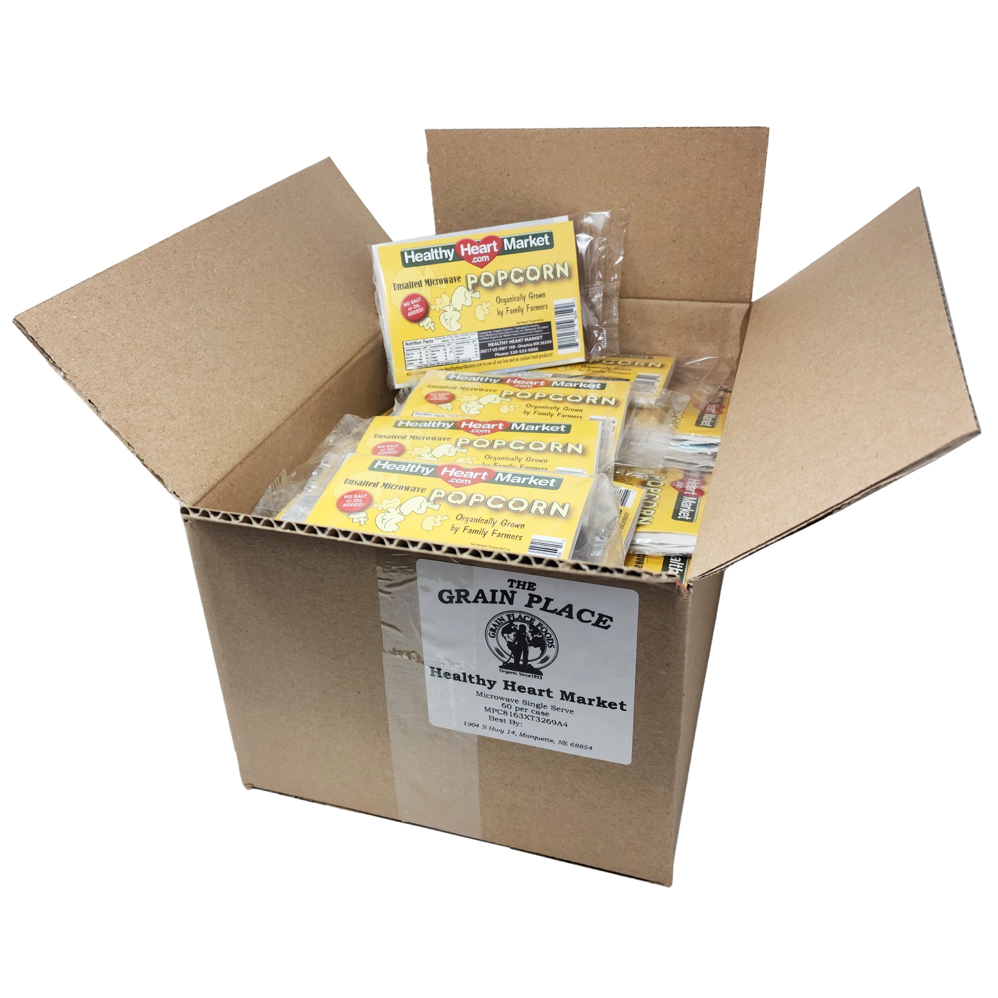 Case of 60 Healthy Heart market popcorn Healthy Heart Market