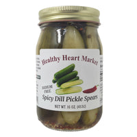 Healthy Heart Market Sodium Free Spicy Dill Pickle Spears - 16oz.