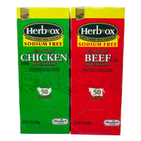 Herb-Ox Sodium Free Beef and Chicken Bouillon 100 Packets