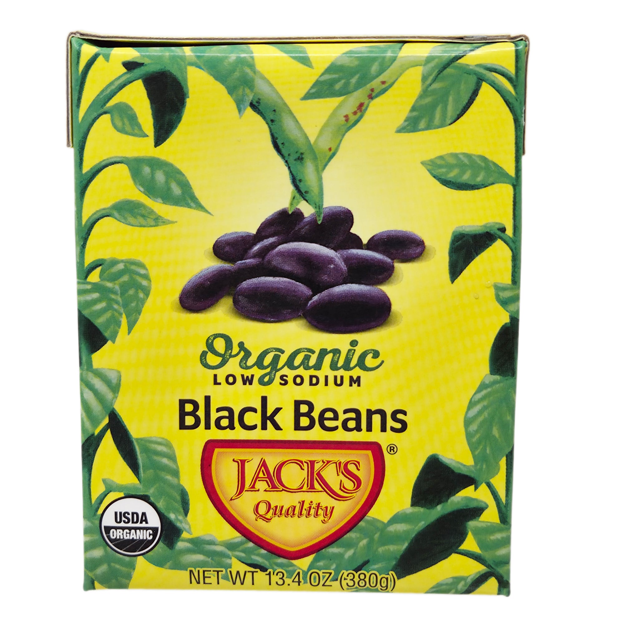 Jack's Quality Organic Low Sodium Black Beans - 13.4oz.