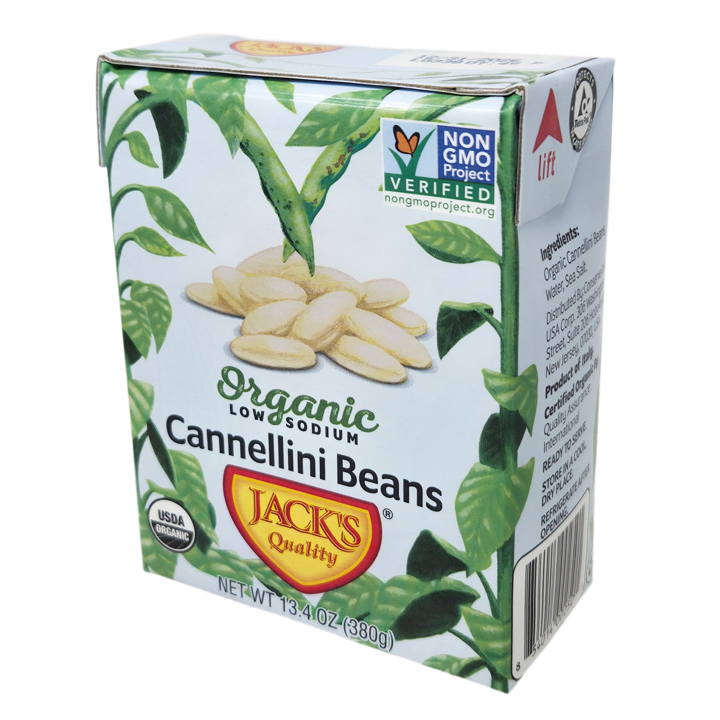 Jack's Quality Organic Low Sodium Cannellini Beans - 13.4oz.