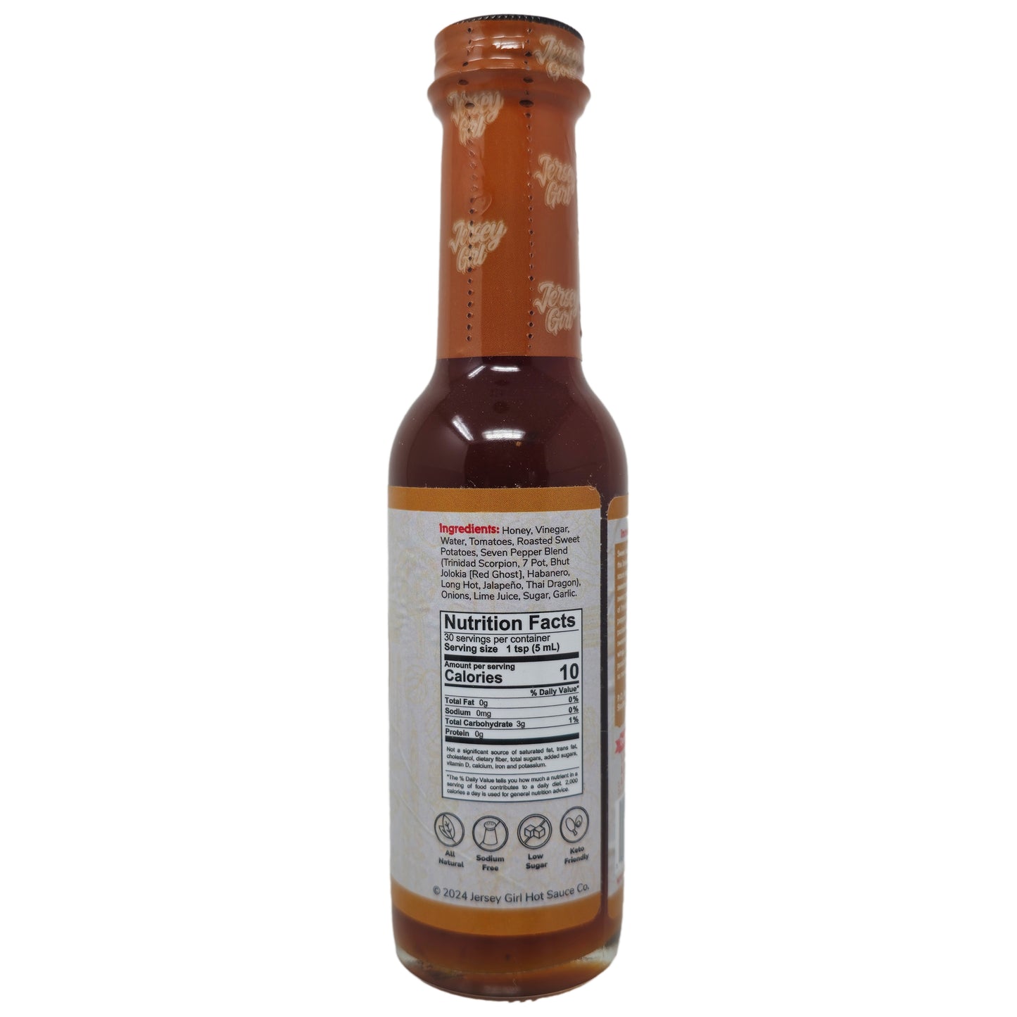 Jersey Girl Bee Sweet Hot Sauce Sodium Free - 5oz.